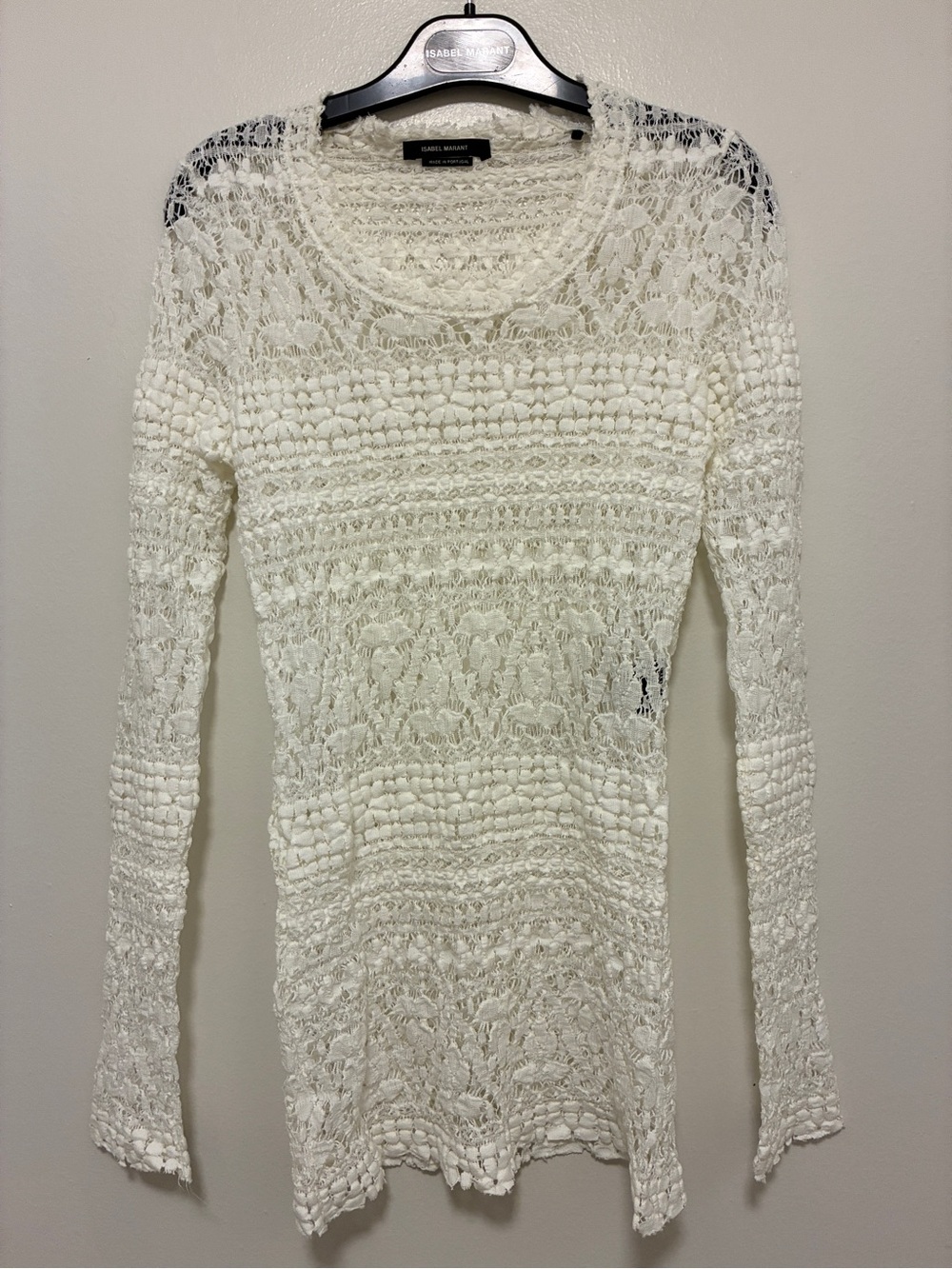 Isabel Marant Collection Lace Knit Top in White